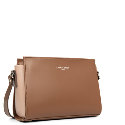 crossbody bag - smooth #couleur_vison-nude-fonc-marron