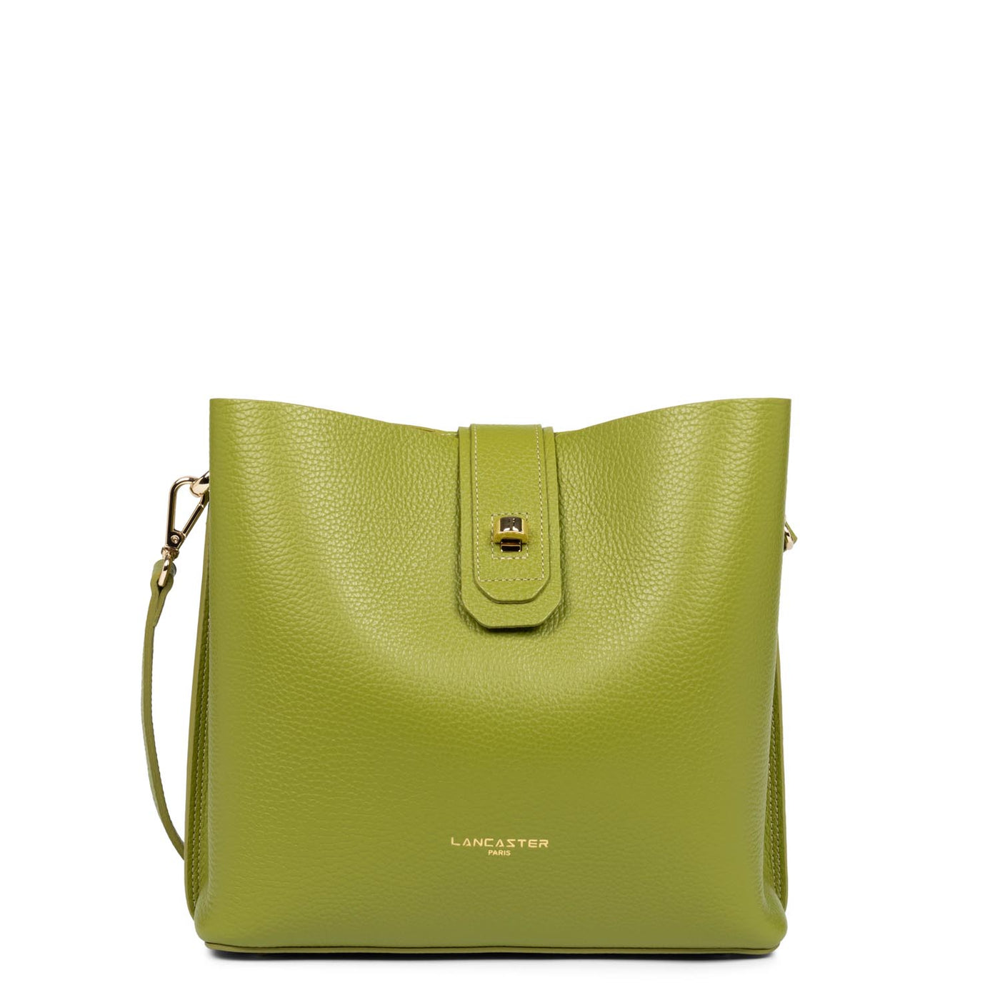 small bucket bag - foulonné double #couleur_olive-in-cleri