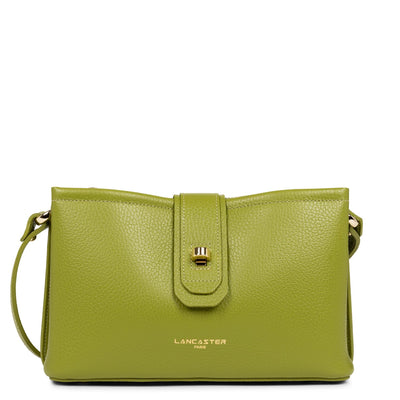 crossbody bag - foulonné double #couleur_olive-in-cleri
