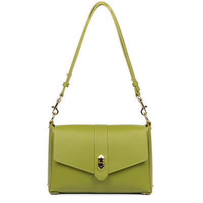 m crossbody bag - foulonné double #couleur_olive-in-cleri