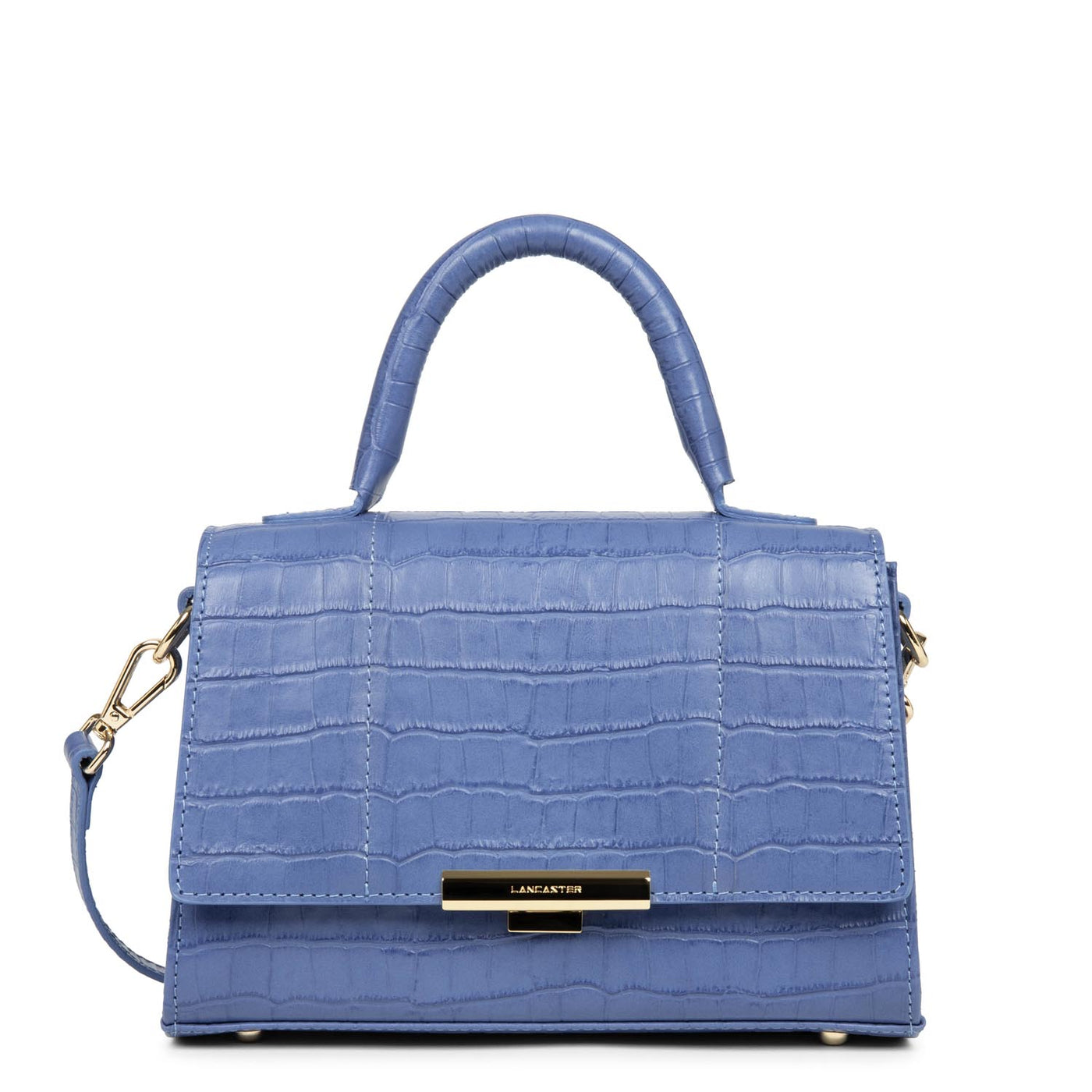 small handbag - exotic trinity #couleur_bleu-croco