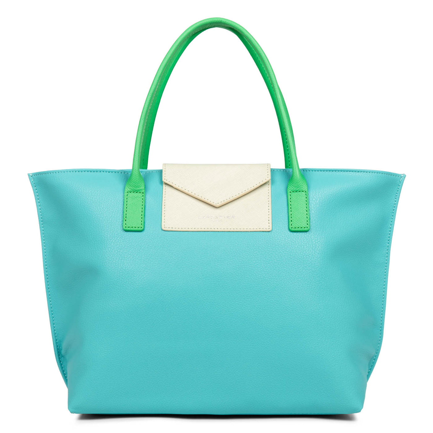 m handbag - maya #couleur_lagon-ivoire-vert-eco