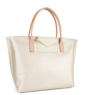 m handbag - maya #couleur_nacre-blanc-poudre