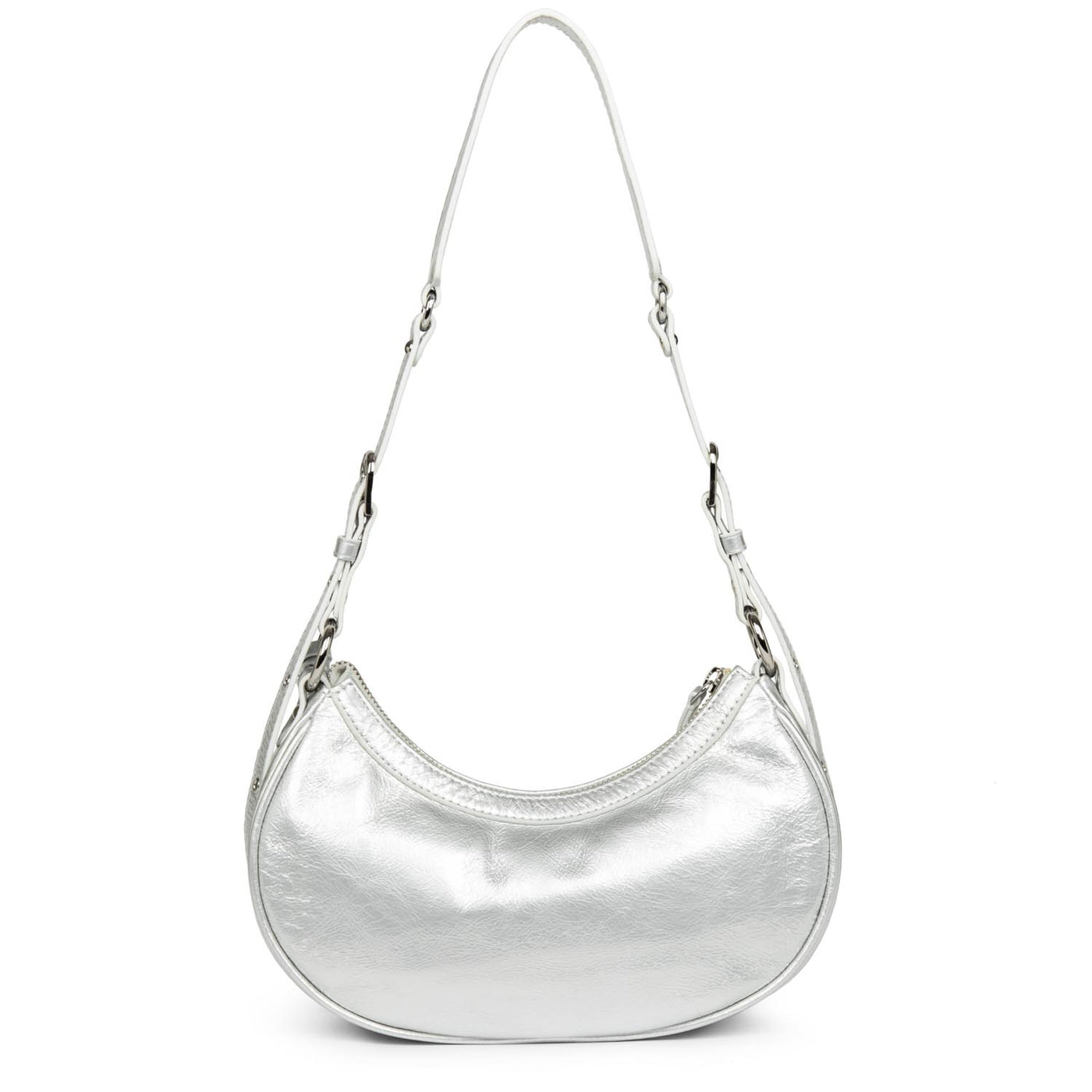 small half moon bag - rétro chouchou #couleur_blanc-nacr
