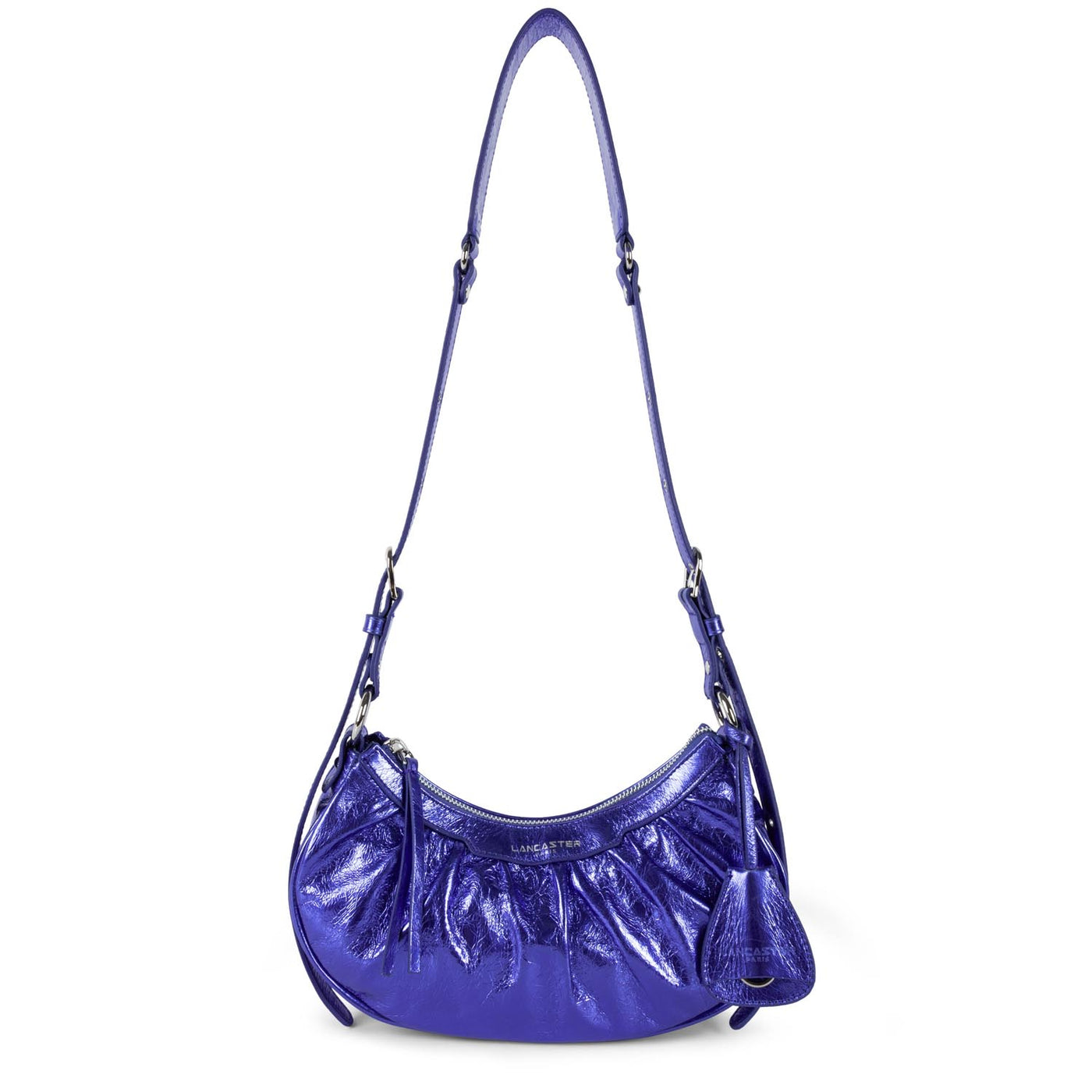 small half moon bag - rétro chouchou #couleur_bleu-nacr