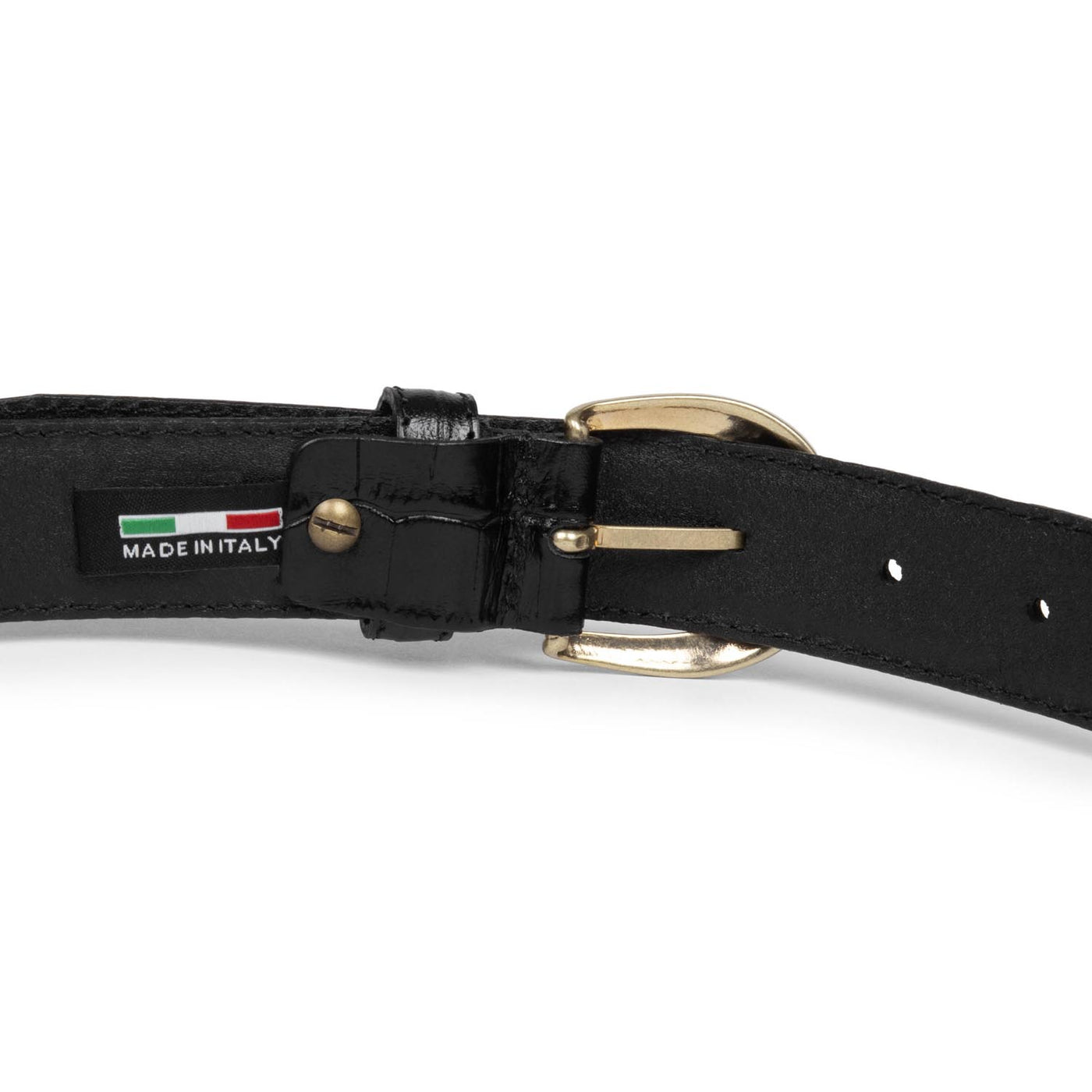 belt - ceinture cuir croco femme #couleur_noir-croco