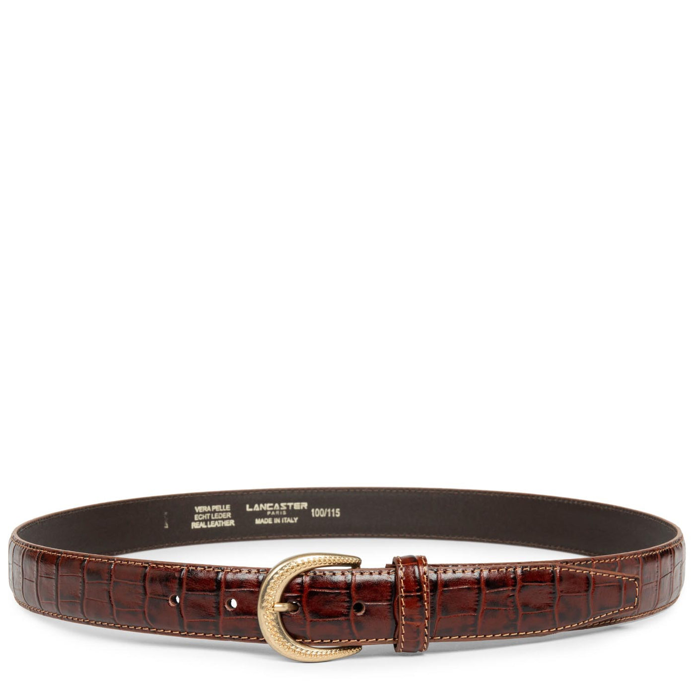 belt - ceinture cuir croco femme #couleur_vison-croco