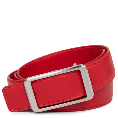 belt - ceinture cuir lisse femme #couleur_rouge