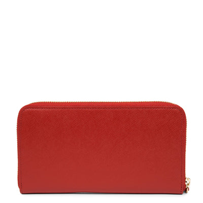 back to back organizer wallet - saffiano signature #couleur_rouge