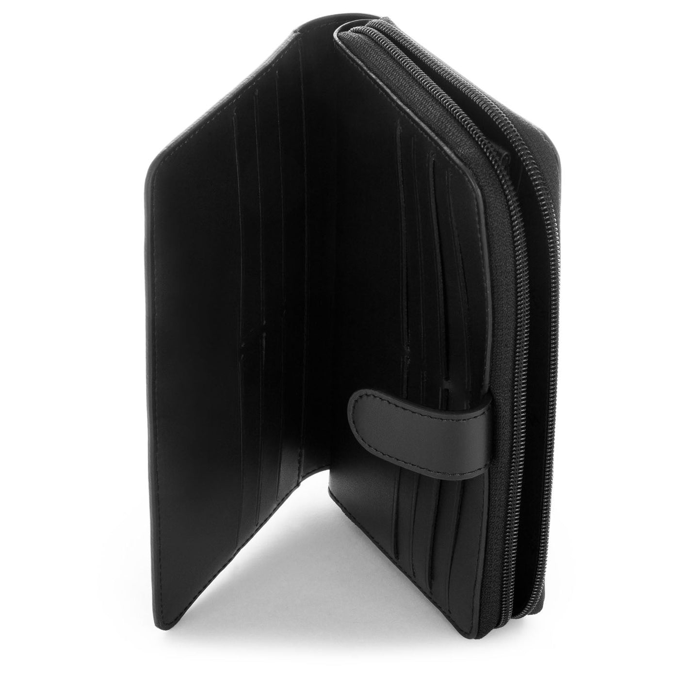 back to back organizer wallet - smooth #couleur_noir