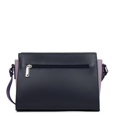 crossbody bag - smooth #couleur_bleu-fonc-mauve-violet