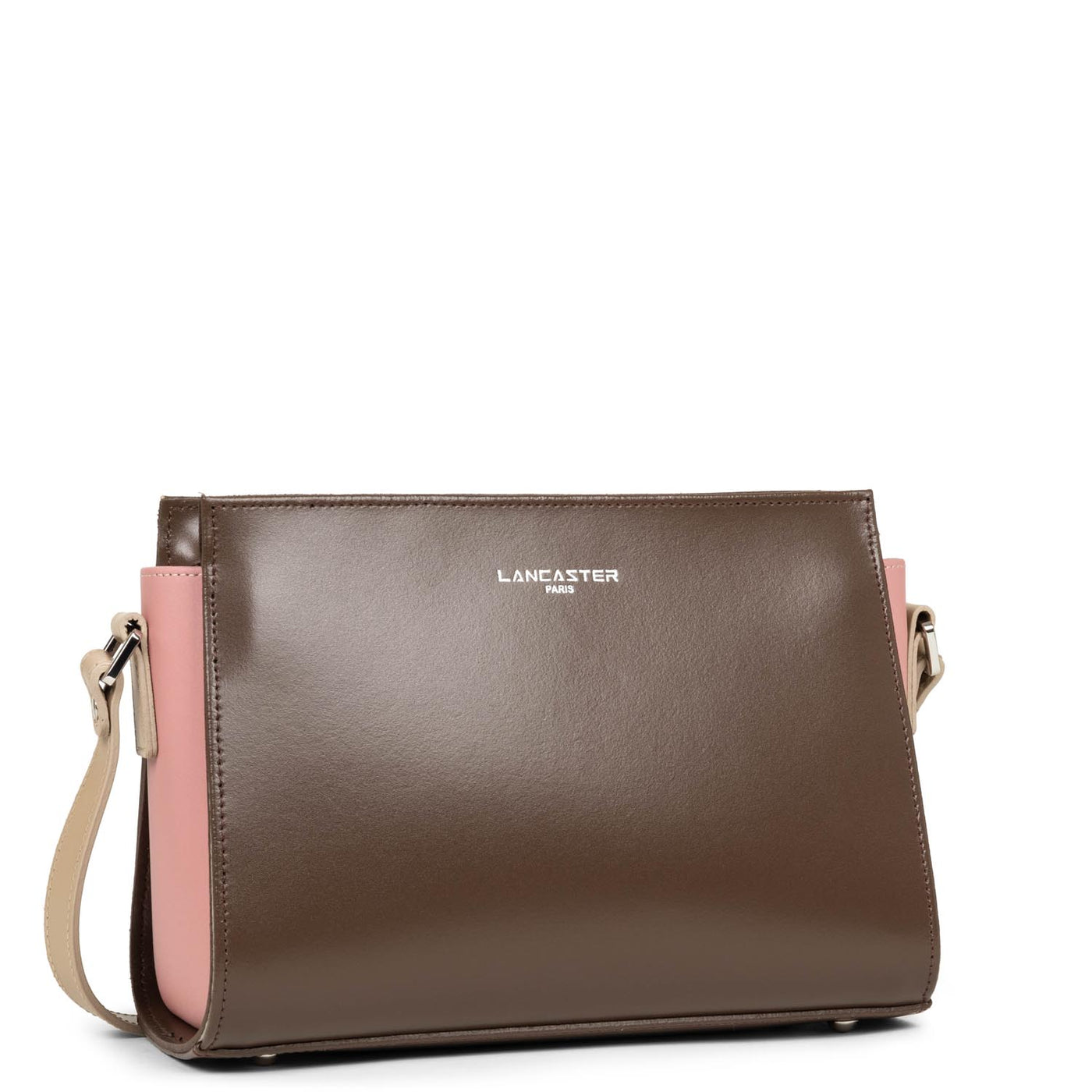 crossbody bag - smooth #couleur_marron-rose-antic-nude