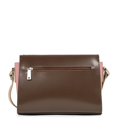 crossbody bag - smooth #couleur_marron-rose-antic-nude