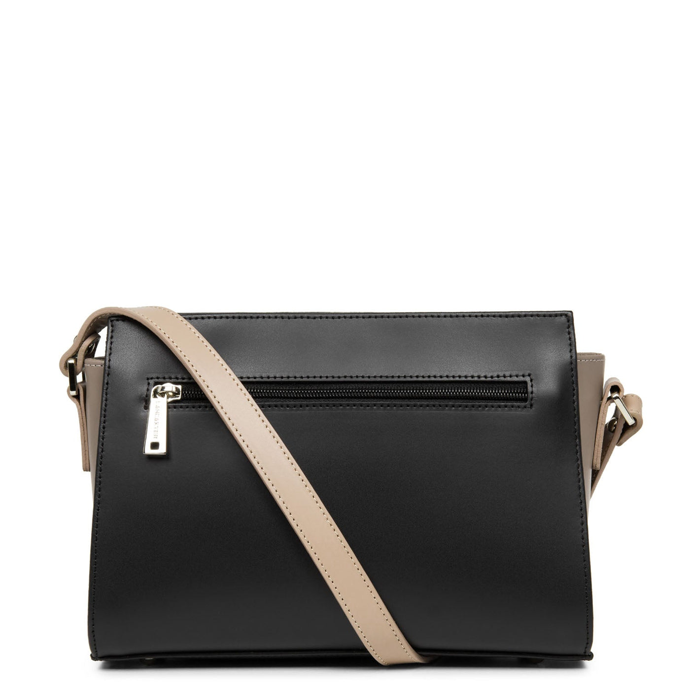 crossbody bag - smooth #couleur_noir-taupe-nude-fonce