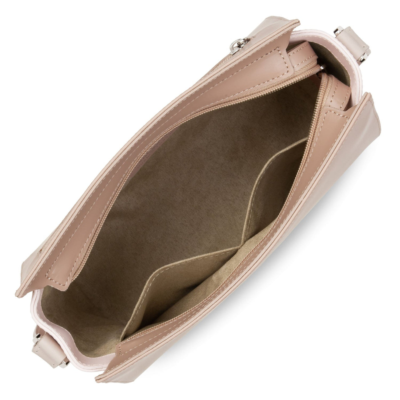 crossbody bag - smooth #couleur_nude-rose-galet-ros