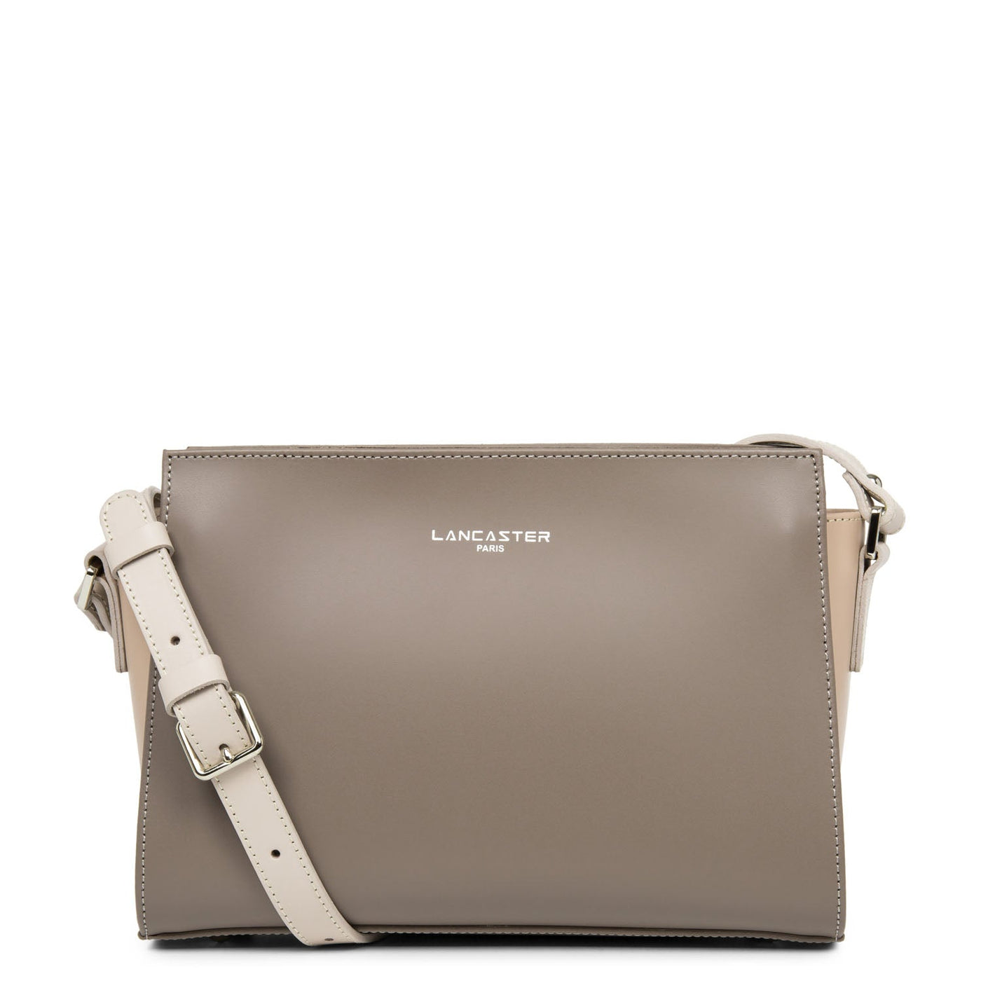 crossbody bag - smooth #couleur_taupe-nude-fonce-galet-rose
