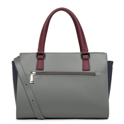 m handbag - smooth #couleur_gris-bleu-fonce-bordeaux