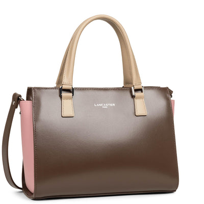 m handbag - smooth #couleur_marron-rose-antic-nude