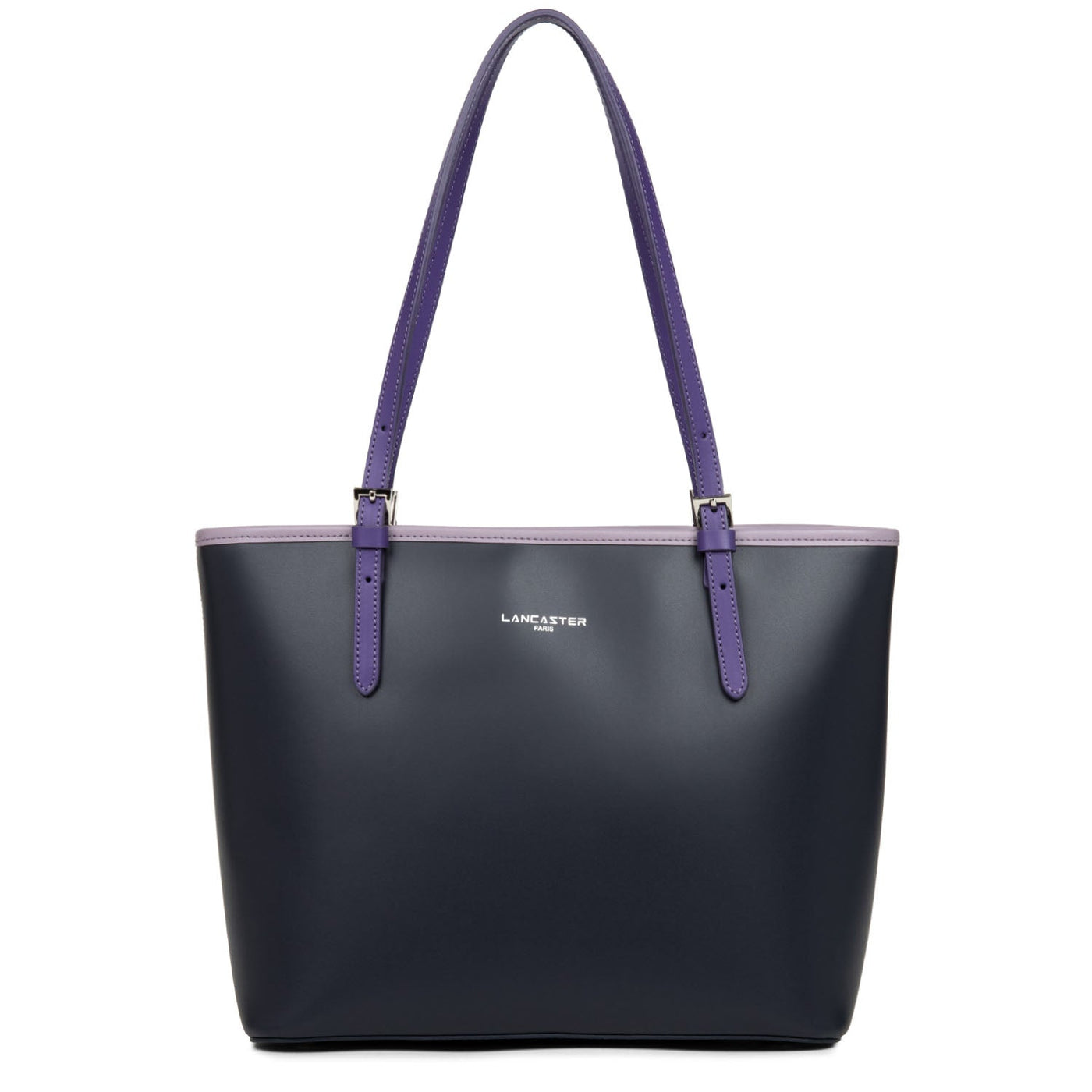 m tote bag - smooth #couleur_bleu-fonc-mauve-violet