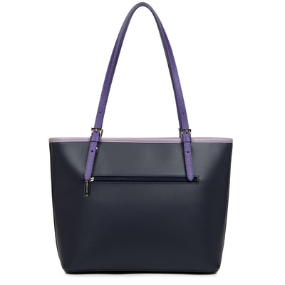 m tote bag - smooth #couleur_bleu-fonc-mauve-violet
