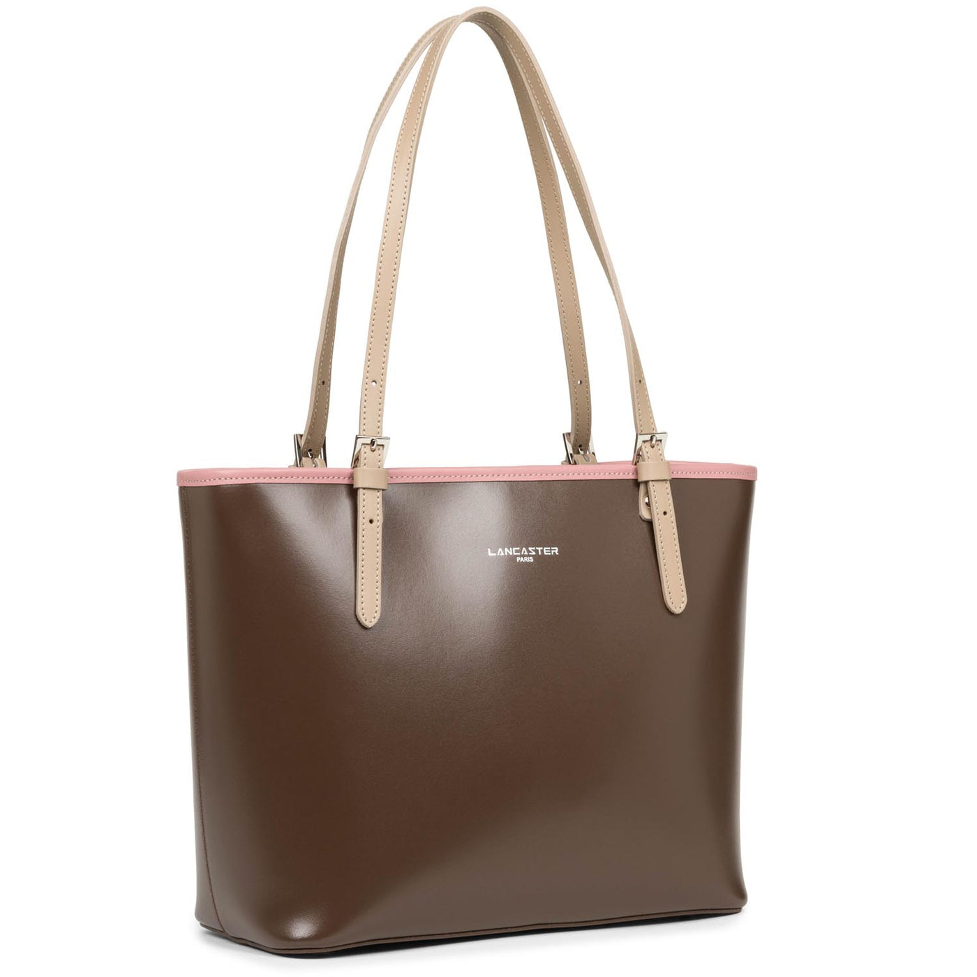 m tote bag - smooth #couleur_marron-rose-antic-nude