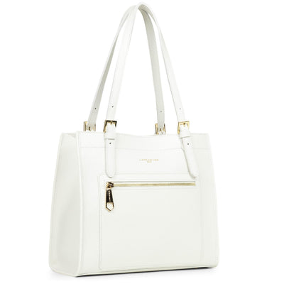 m tote bag - foulonné double #couleur_blanc-cass-in-nude