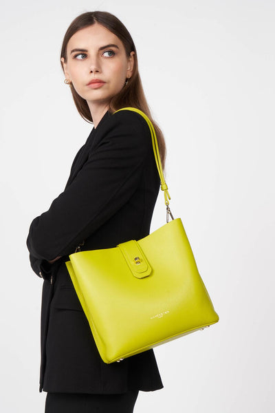 small bucket bag - foulonne double #couleur_cleri-in-ecru