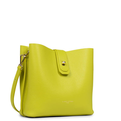 small bucket bag - foulonné double #couleur_cleri-in-ecru