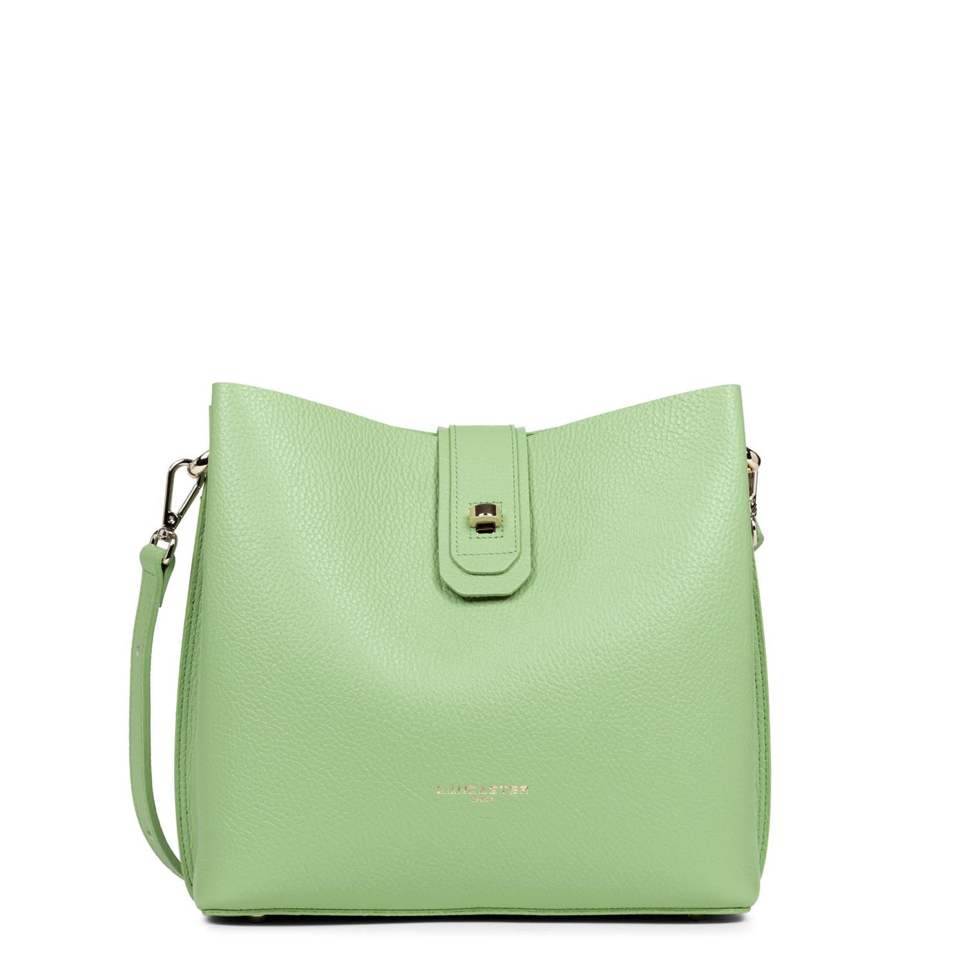 small bucket bag - foulonné double #couleur_jade-in-or