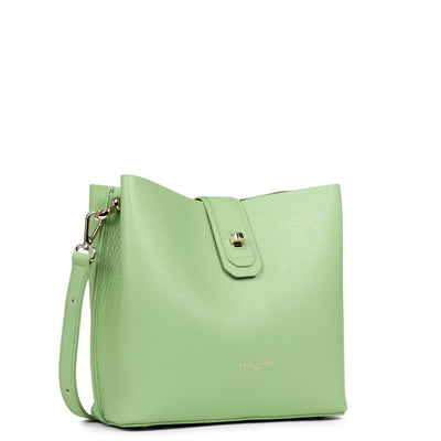 small bucket bag - foulonné double #couleur_jade-in-or