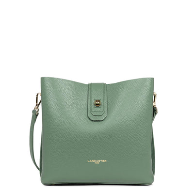 small bucket bag - foulonné double #couleur_vert-fort-in-or