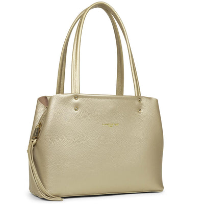 m tote bag - foulonné double #couleur_champagne-in-nude