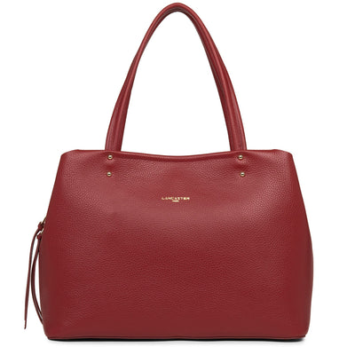 large tote bag - foulonné double #couleur_carmin-in-blush