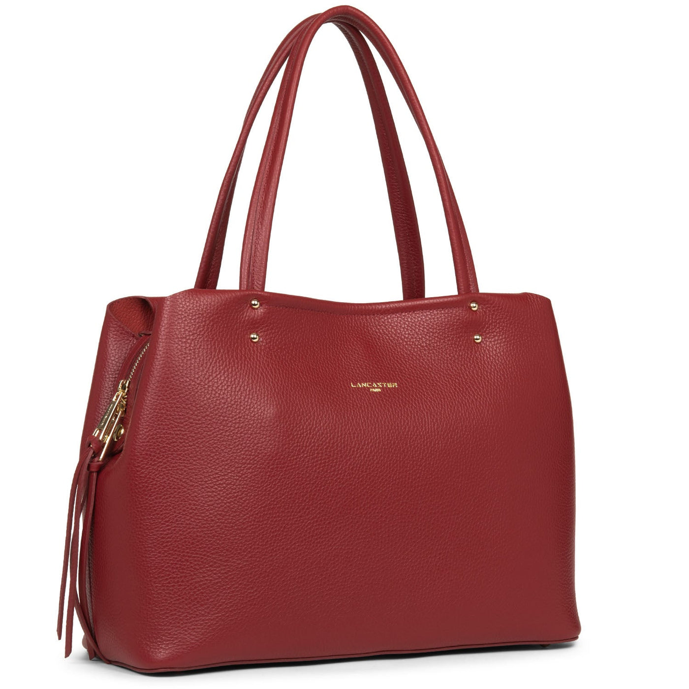 large tote bag - foulonné double #couleur_carmin-in-blush