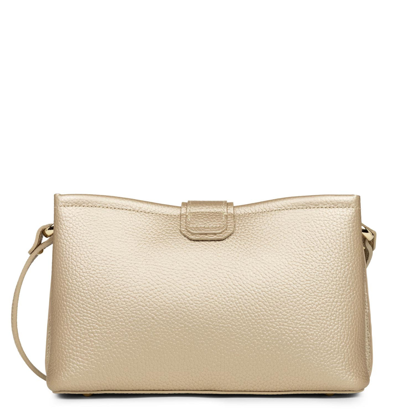 crossbody bag - foulonné double #couleur_champagne-in-nude