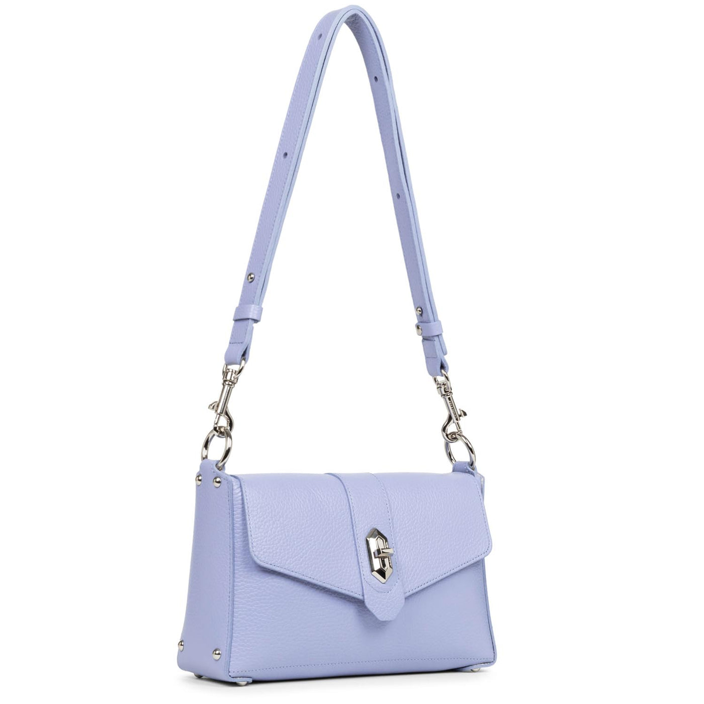 small crossbody bag - foulonné double #couleur_lavande-in-ecru