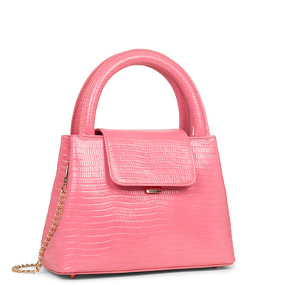 handbag - carla #couleur_rose-lzard