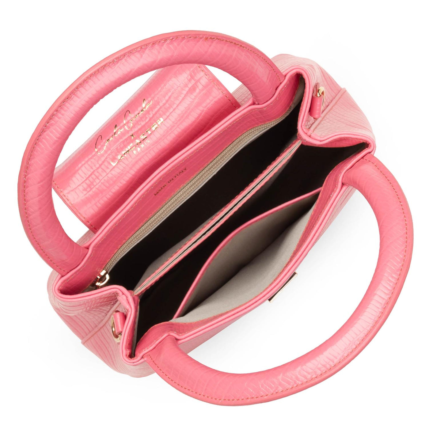 handbag - carla #couleur_rose-lzard