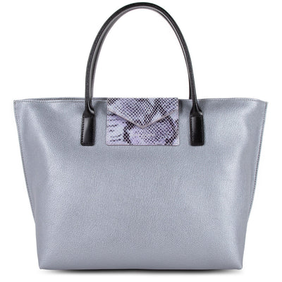 m handbag - maya #couleur_argent-python