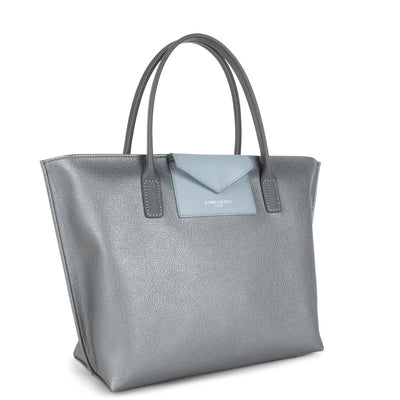 m handbag - maya #couleur_argent-bleu-cendre-gris