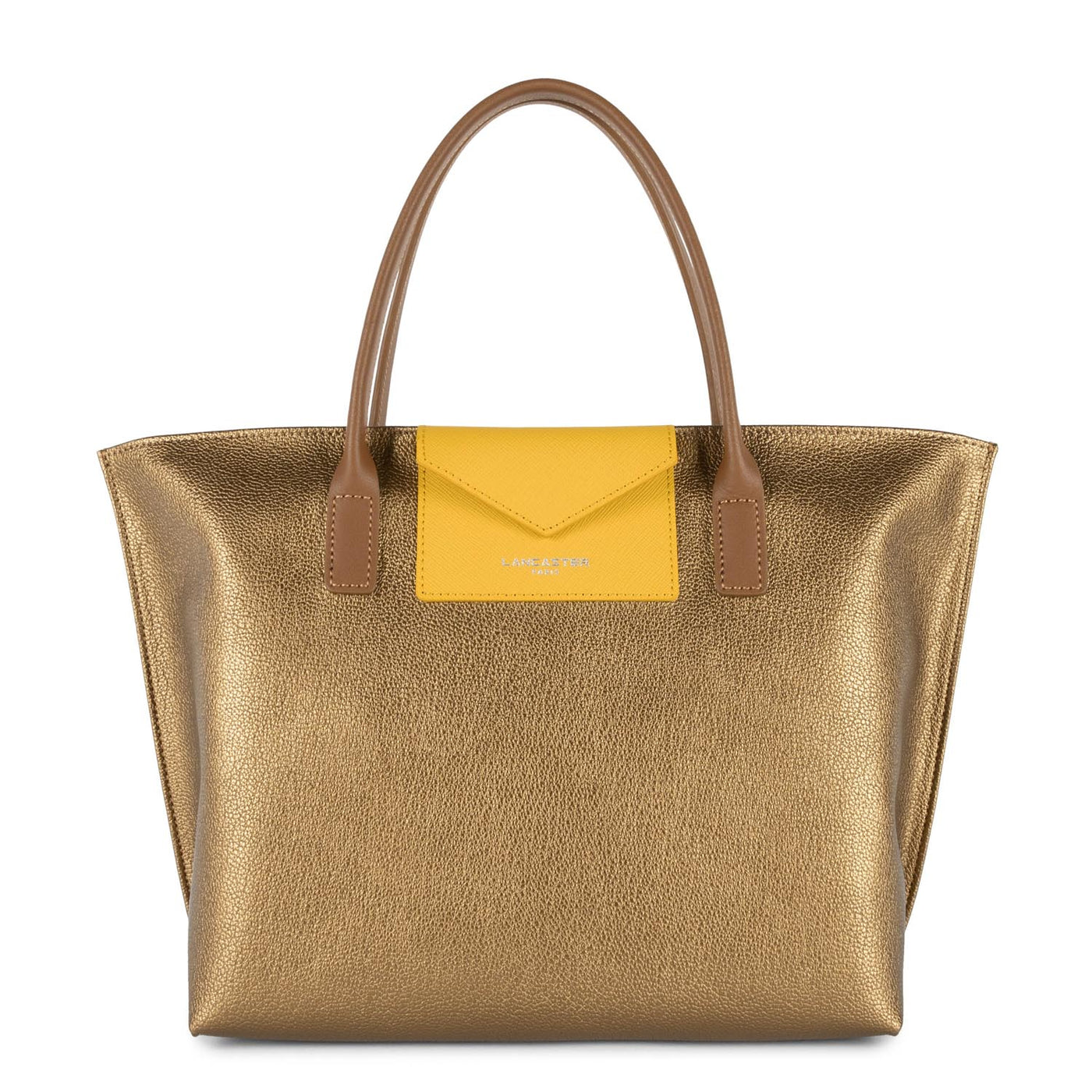 m handbag - maya #couleur_bronze-jaune-camel