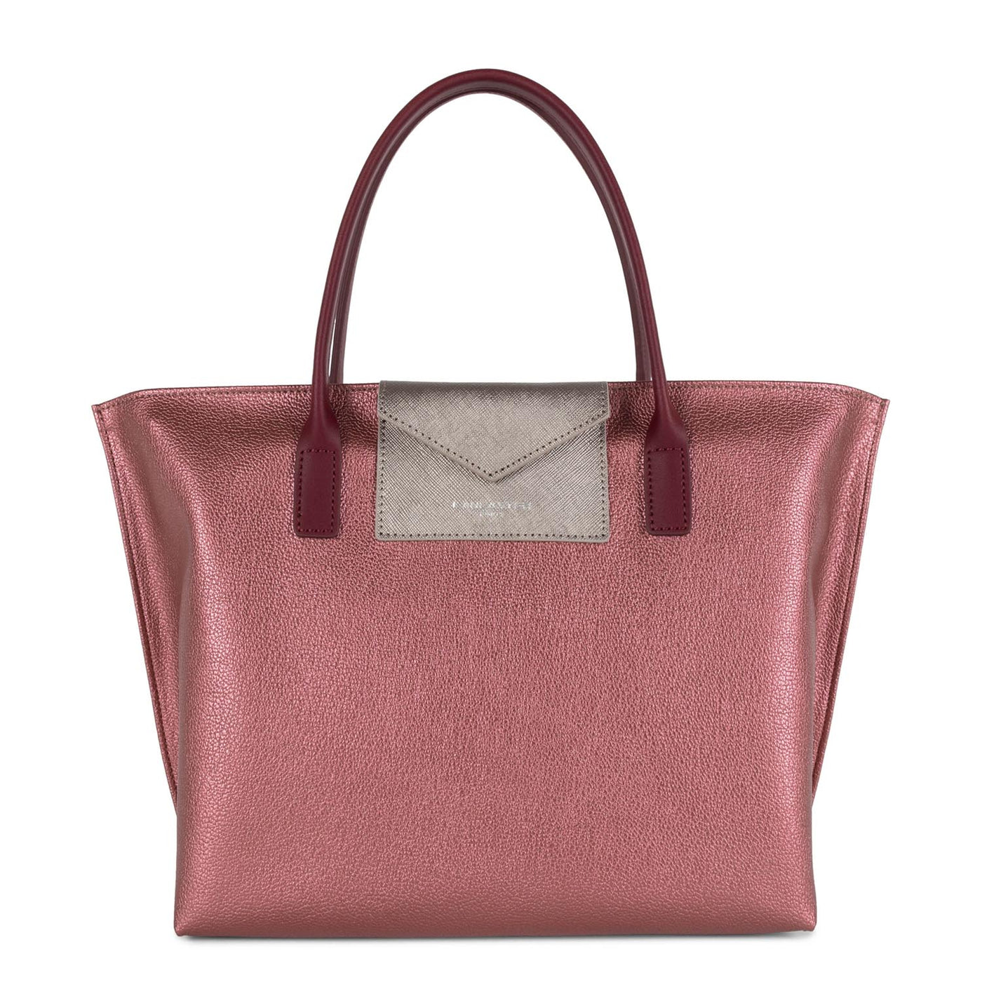 m handbag - maya #couleur_grenat-or-rose-raisin