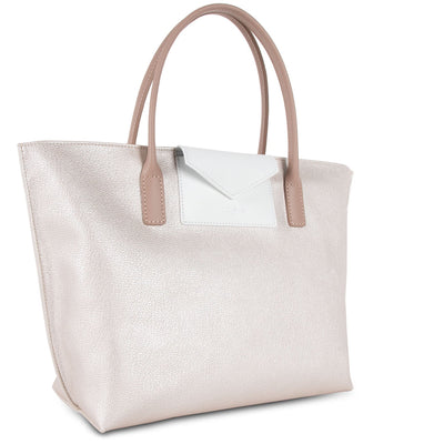 m handbag - maya #couleur_nacre-blanc-nude