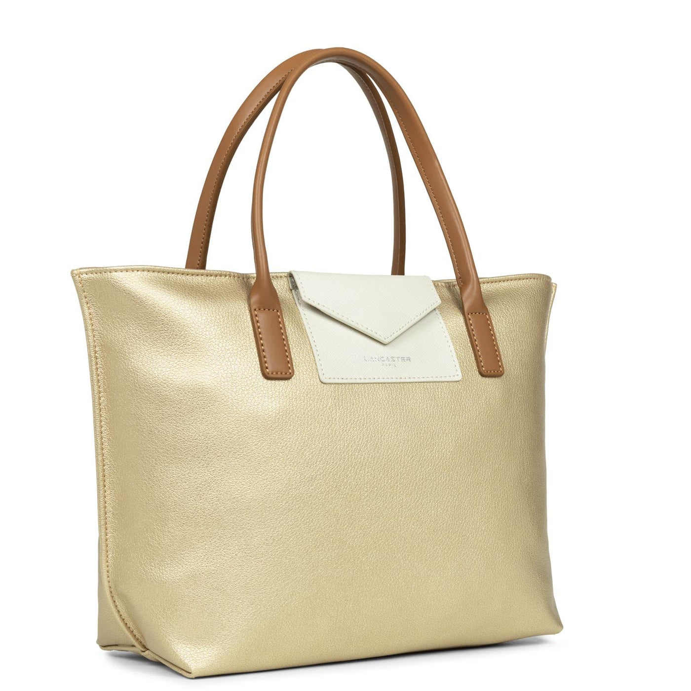 m handbag - maya #couleur_or-mat-beige-camel