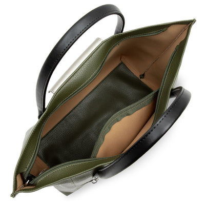 m handbag - maya #couleur_vert-militaire-fusil-noir