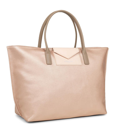 large tote bag - maya #couleur_rose-nacre-rose-nude