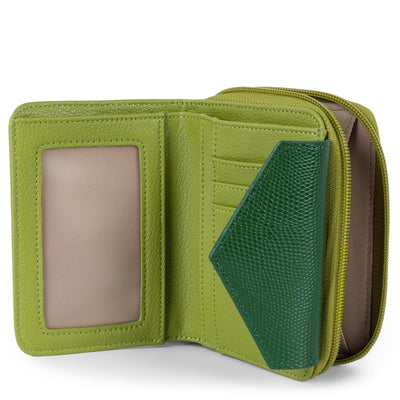 back to back wallet - maya #couleur_olive-fusil-vert-fonc