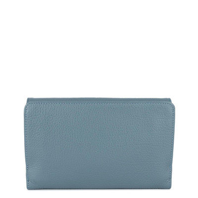 back to back organizer wallet - dune #couleur_bleu-argile