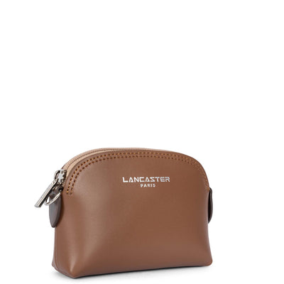 coin purse - smooth #couleur_vison-nude-fonc-marron