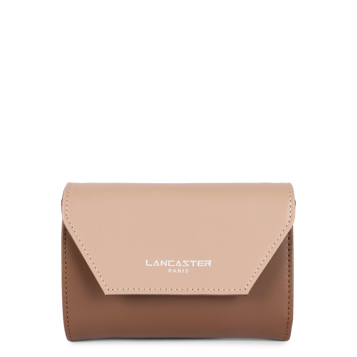 back to back wallet - smooth #couleur_vison-nude-fonc-marron